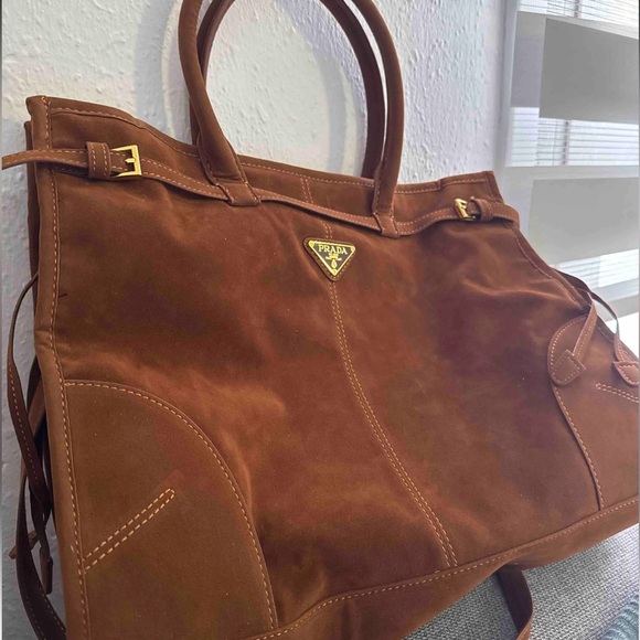 Prada Suede Tote Bag - Picture 1 of 4